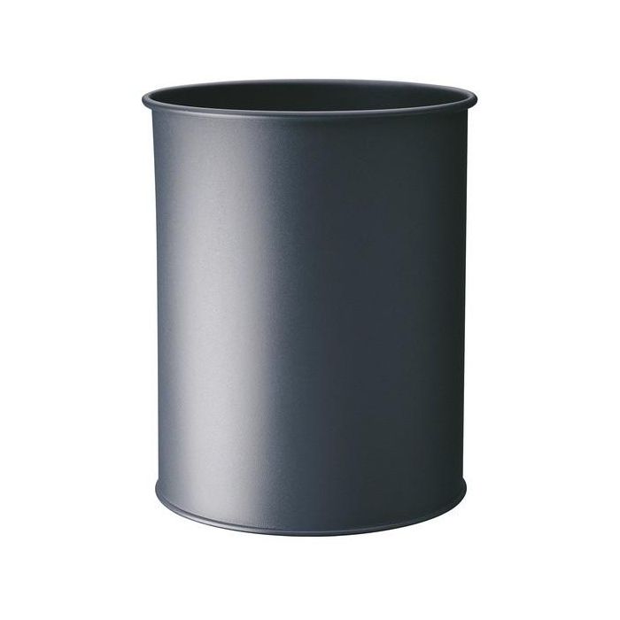 Papelera Metalica Durable Redonda 15 Litros Plata
