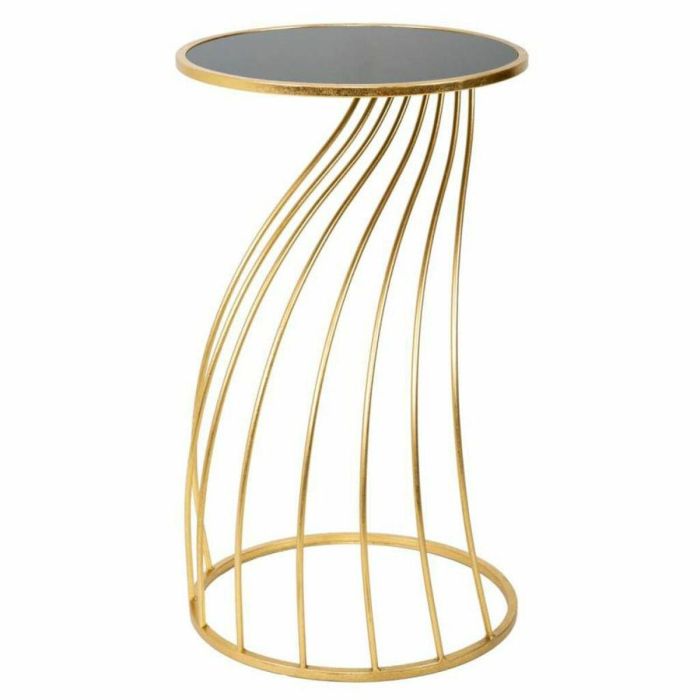 Mesa auxiliar Alexandra House Living Oro Vidrio 43 x 73 x 43 cm