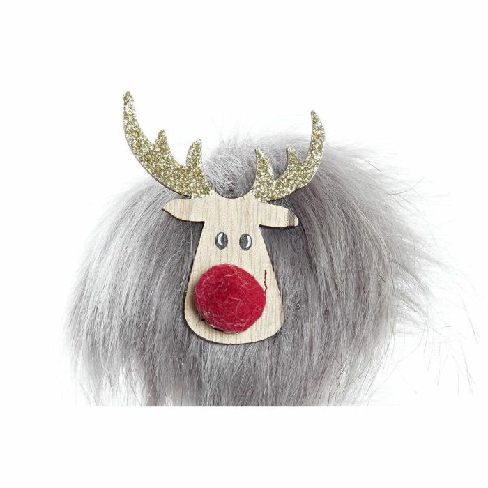Figura Navidad Alpina DKD Home Decor Gris Blanco 5 x 16 x 7 cm (2 Unidades) 2 Figura Navidad Alpina DKD Home Decor Gris Blanco 5 x 16 x 7 cm (2 Unidades) 2