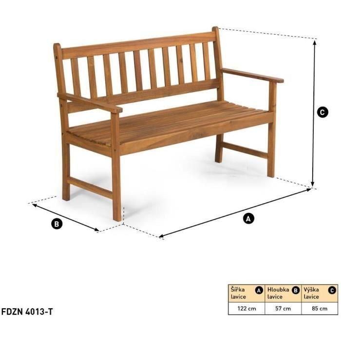 Banco de jardín de 2 plazas - Fieldmann - FDZN 4013-T 1