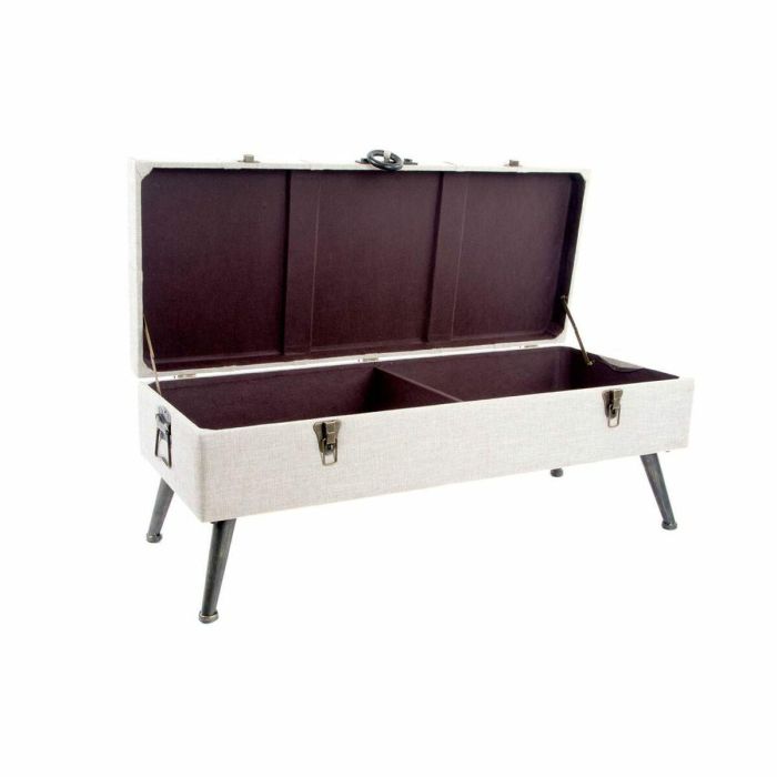Banqueta DKD Home Decor Beige Metal Madera MDF 30 x 40 cm 101 x 42 x 43 cm 1 Banqueta DKD Home Decor Beige Metal Madera MDF 30 x 40 cm 101 x 42 x 43 cm 1