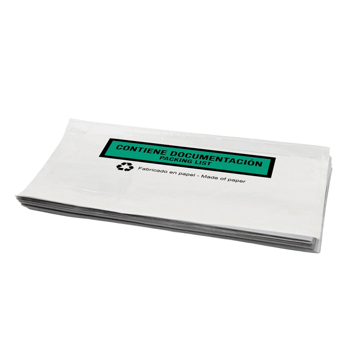 Q-connect Sobre Autoadhesivo Portadocumentos Multilingüe 240x135 mm sin Ventana Paquete 100 Unidades 4