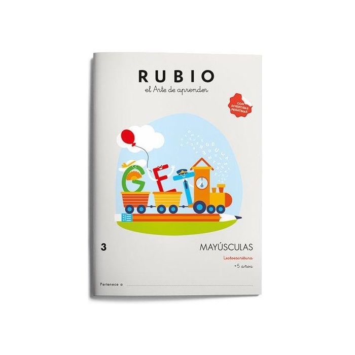 Rubio Cuaderno Caligrafía Mayúsculas 3 Lectoescritura Ejercicios A-Z para Niños 4+ Años