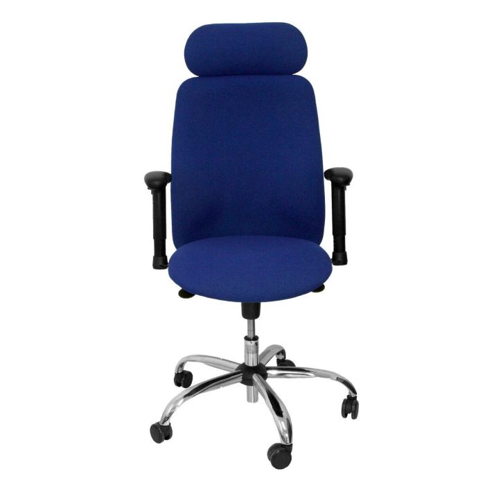 Silla de Oficina con Cabecero Fuente P&C BALI229 Azul 5 Silla de Oficina con Cabecero Fuente P&C BALI229 Azul 5