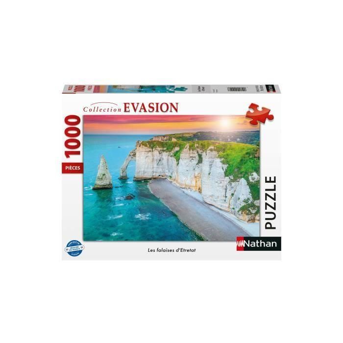 Nathan-Puzzle 1000p-Los acantilados de Etretat-Adultos y niños a partir de 14 años-Puzzle de calidad superior-Ajuste perfecto-12000920 1 Nathan-Puzzle 1000p-Los acantilados de Etretat-Adultos y niños a partir de 14 años-Puzzle de calidad superior-Ajuste perfecto-12000920 1