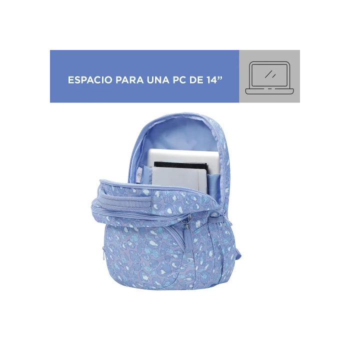 Totto Mochila Eco-Friendly Animal Print Tracer 4, Compartimento para PC de 14", Organizador, MA04TRC004-2210G-3JY 1