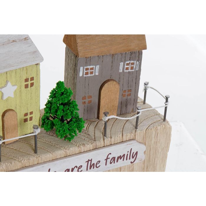 DKD Home Decor Figuras Decorativas de Casas Estilo Alpino MDF Natural y Blanco 7x21x20 cm Set de 2 Unidades 2 DKD Home Decor Figuras Decorativas de Casas Estilo Alpino MDF Natural y Blanco 7x21x20 cm Set de 2 Unidades 2