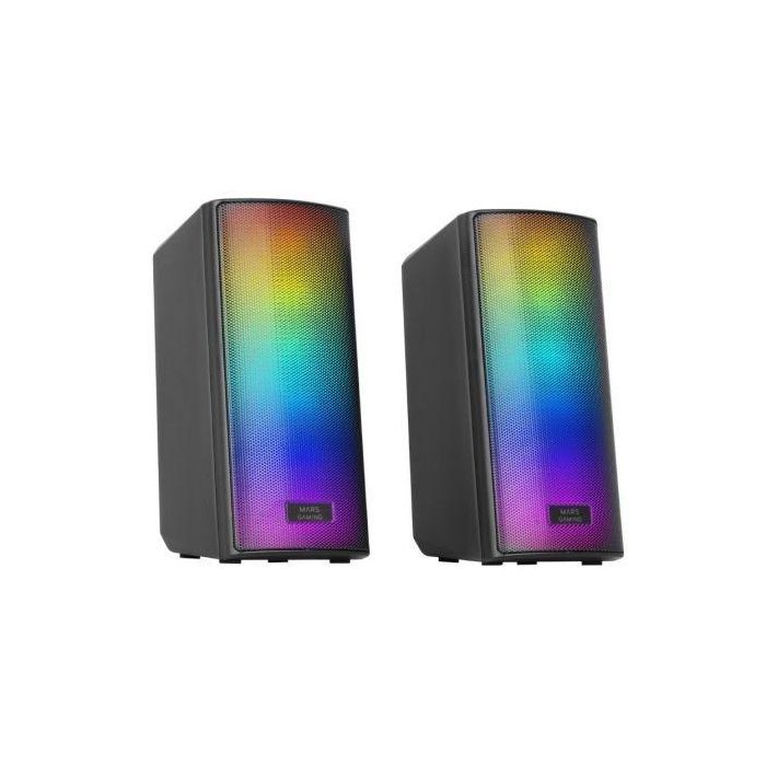 Mars Gaming Altavoces MSRGB2 15W 2.0 Bluetooth USB AUX RGB Negros 1 Mars Gaming Altavoces MSRGB2 15W 2.0 Bluetooth USB AUX RGB Negros 1