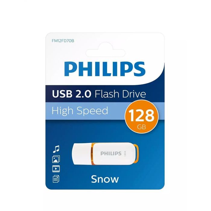 Philips FM12FD70B USB 2.0 128GB Snow Edition Sunrise Orange Tapa Blanco 4