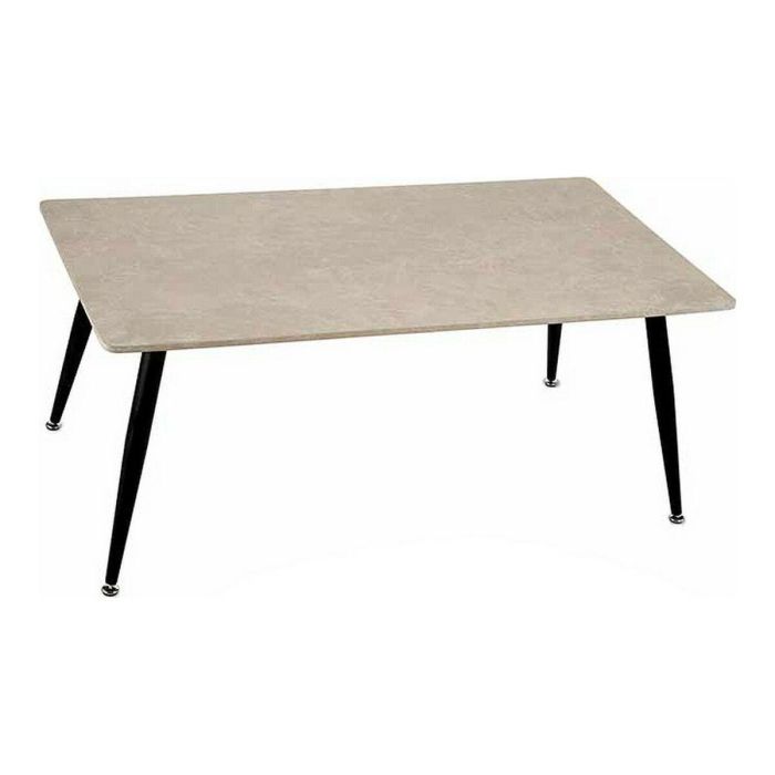 Mesa de centro efecto piedra Giftdecor 60x110x45 cm, DM, melamina, metal, blanco/negro Mesa de centro efecto piedra Giftdecor 60x110x45 cm, DM, melamina, metal, blanco/negro