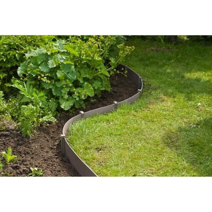 NATURAL Borde de jardín de polipropileno - Grosor 3 mm - H 15 cm x 10 m - Topo beige 3 NATURAL Borde de jardín de polipropileno - Grosor 3 mm - H 15 cm x 10 m - Topo beige 3