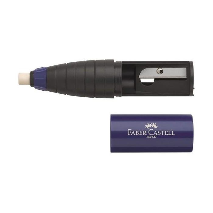 FABER-CASTELL Radierer Spitzer Kombi brombeer-blau 0 FABER-CASTELL Radierer Spitzer Kombi brombeer-blau 0