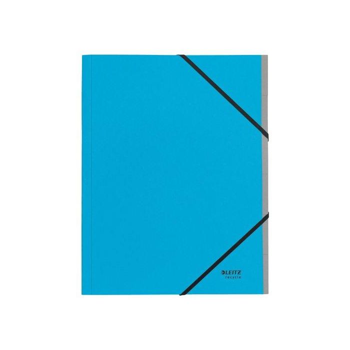 Leitz Carpeta Clasificadora 39140035 de Cartón, 6 Posiciones, A4, Recycle 100%, Azul