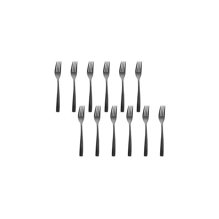 Sinxelo Satin Negro Tenedor Postre 190Mm (12 Unidades) 2 Sinxelo Satin Negro Tenedor Postre 190Mm (12 Unidades) 2