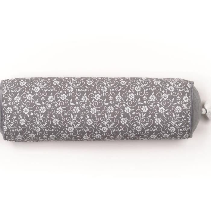Cojín Polochon - HOY - CHARME - Estampado Capuchino Gris Oscuro - 45 x 15 cm Cojín Polochon - HOY - CHARME - Estampado Capuchino Gris Oscuro - 45 x 15 cm
