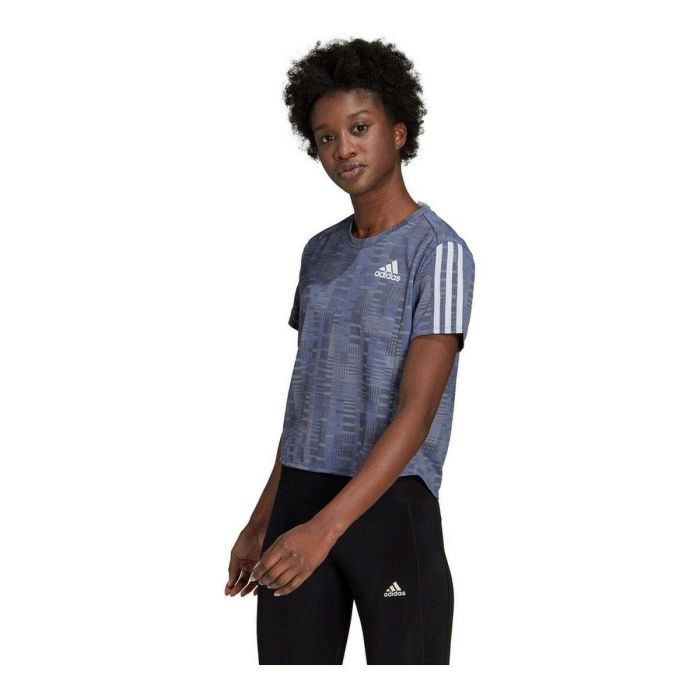 Camiseta de Manga Corta Mujer Adidas Own The Run Azul Acero 7 Camiseta de Manga Corta Mujer Adidas Own The Run Azul Acero 7