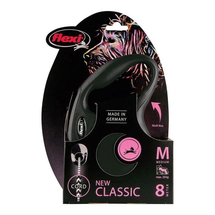 Flexi Correa New Classic M Cordón 8M Negro para Perros 1