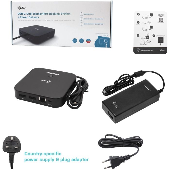 Hub USB i-Tec C31DUALDPDOCKPD100W 10