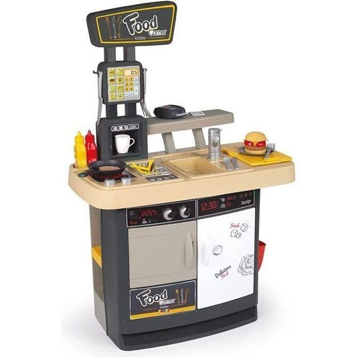 Smoby - Food Corner Restaurant - Restauración de cocina con lector CB - 29 accesorios - Juguete de imitación para niños Smoby - Food Corner Restaurant - Restauración de cocina con lector CB - 29 accesorios - Juguete de imitación para niños