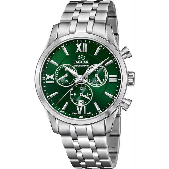 Reloj Hombre Jaguar J963/3 Verde Plateado Reloj Hombre Jaguar J963/3 Verde Plateado