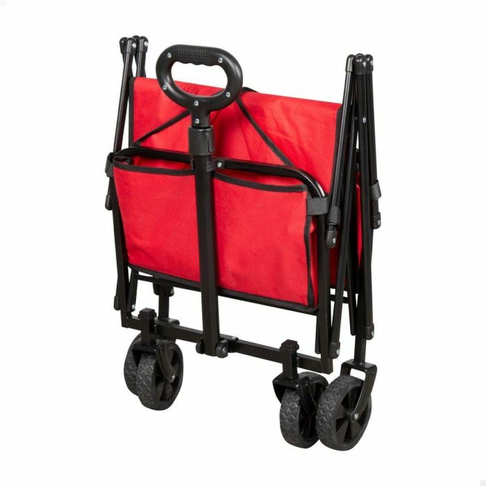 Carro Multiusos Aktive Rojo Poliéster Acero 65 x 94 x 40 cm Plegable Playa 5 Carro Multiusos Aktive Rojo Poliéster Acero 65 x 94 x 40 cm Plegable Playa 5