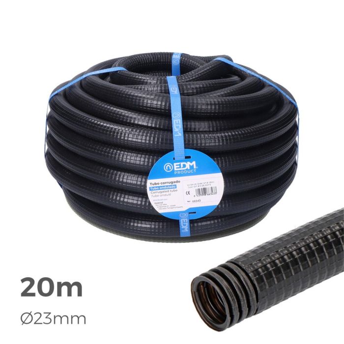 Corrugado EDM 66363 Ferroplast  Ø 32 mm Exterior Forrado (20 m) (1 unidad) 1