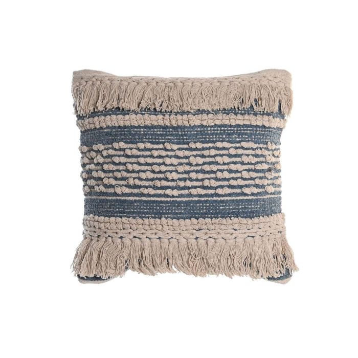 Cojin Boho DKD Home Decor Azul Blanco 10 x 45 x 45 cm