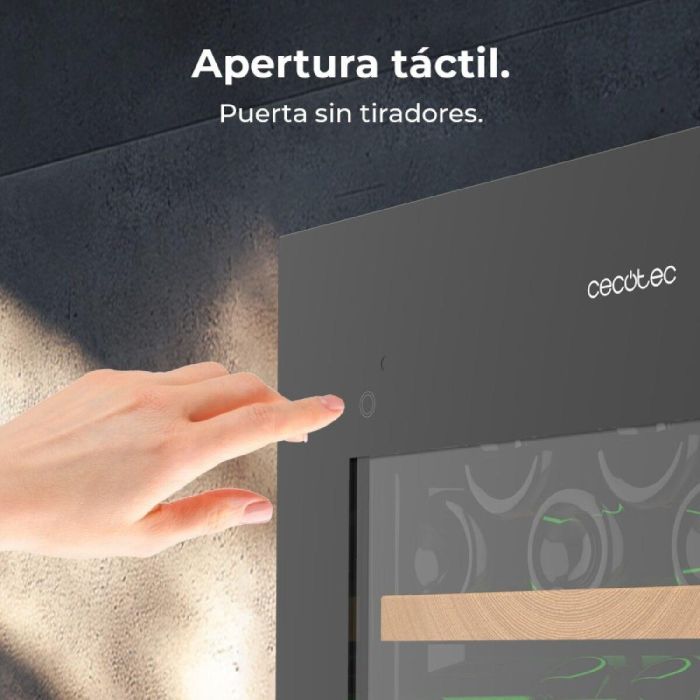 Cecotec Vinoteca integrable 36 botellas Duo 36000 Touch doble zona negro cristal LED 30