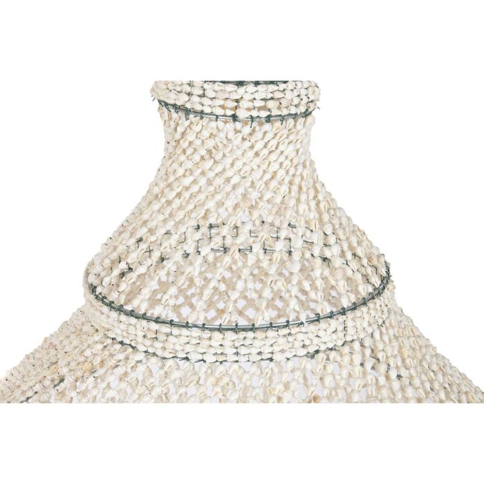 DKD Home Decor Lámpara de Techo Balinesa Colgante Grande con Conchas Blanco Roto 52 x 140 x 52 cm 5