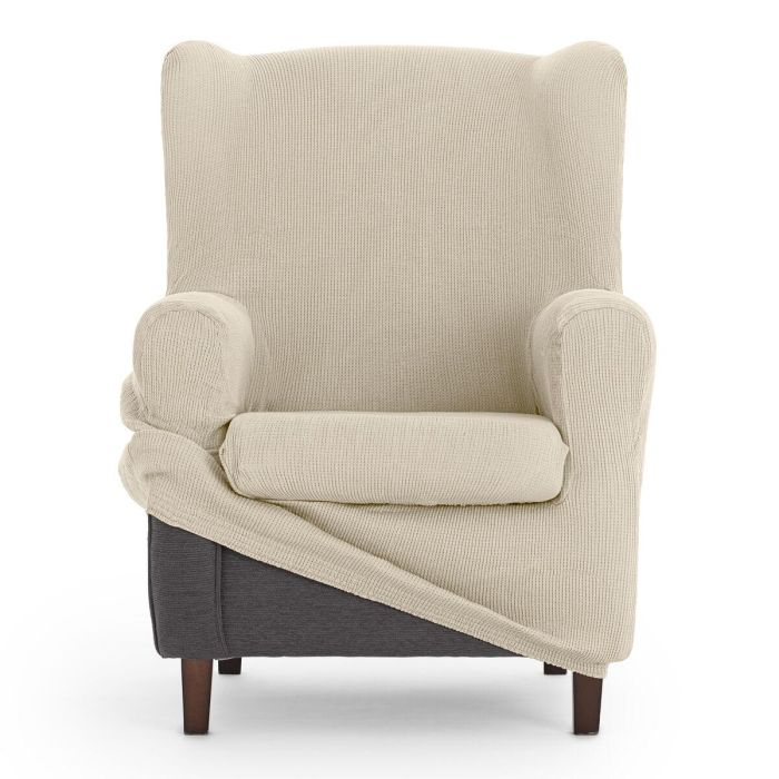 Funda para sillón orejero Eysa ULISES Blanco 80 x 100 x 90 cm 1 Funda para sillón orejero Eysa ULISES Blanco 80 x 100 x 90 cm 1