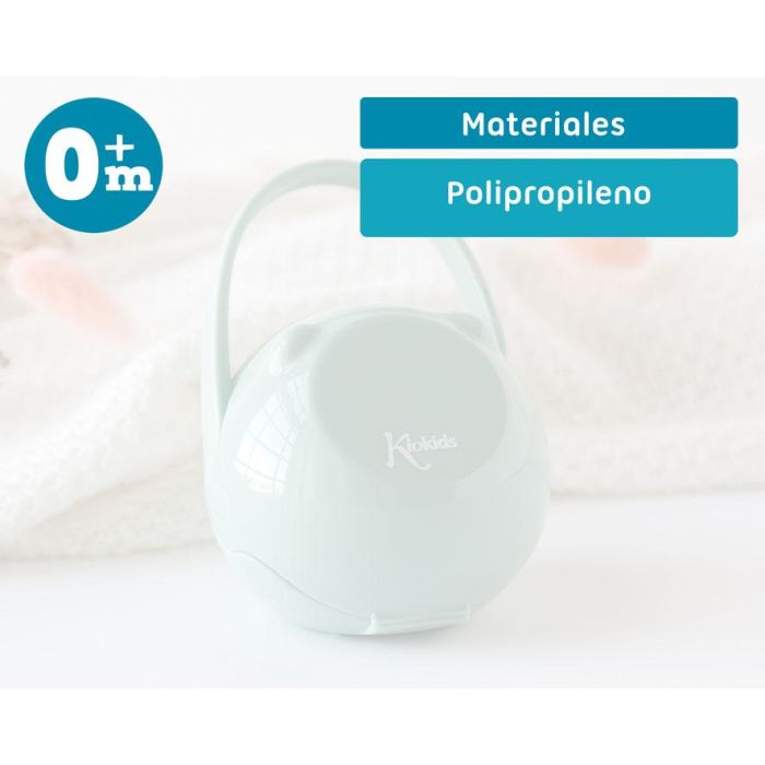 KioKids Portachupetes Sage con Gancho, Higiénico y Seguro, para 1 Chupete, Apto Lavavajillas y Esterilizador, Bebés +0 Meses 4 KioKids Portachupetes Sage con Gancho, Higiénico y Seguro, para 1 Chupete, Apto Lavavajillas y Esterilizador, Bebés +0 Meses 4