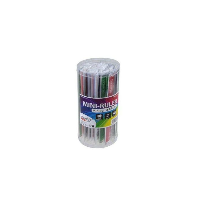 Regla Colorline Mini Ruler 15 Cm Surtido Bote De 40