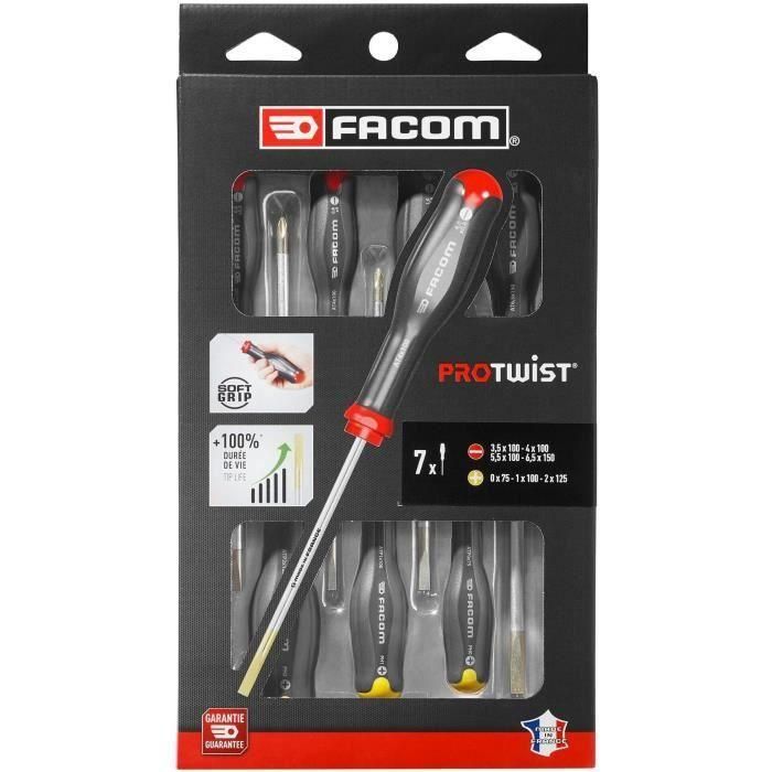 Facom AT.7PB Juego de 7 destornilladores PROTWIST 1 Facom AT.7PB Juego de 7 destornilladores PROTWIST 1