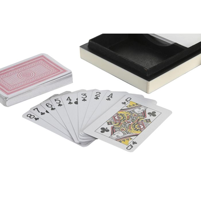 DKD Home Decor Set de 4 Vasos de Resina Blancos 23 x 11.5 x 3.5 cm 1