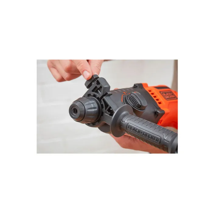 Black+Decker Martillo SDS-Plus BEHS01K-QS 650W 3 Modos Portabrocas SDS Plus, Velocidad Variable, Incluye Maletín y Accesorios 4