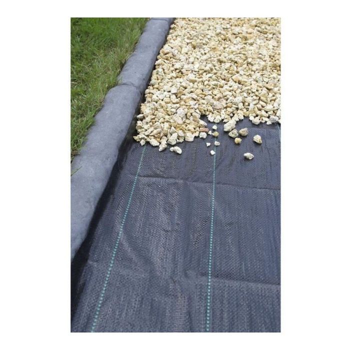 Nature Malla Antihierbas de Polipropileno Tejido 100 g/m² para Jardín y Paisajes - Control de Malas Hierbas y Humedad 3,30x5m Negra 2
