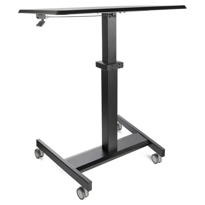 StarTech Escritorio Móvil de Pie Portátil Ajustable Ergonómico con Ruedas Negro 1