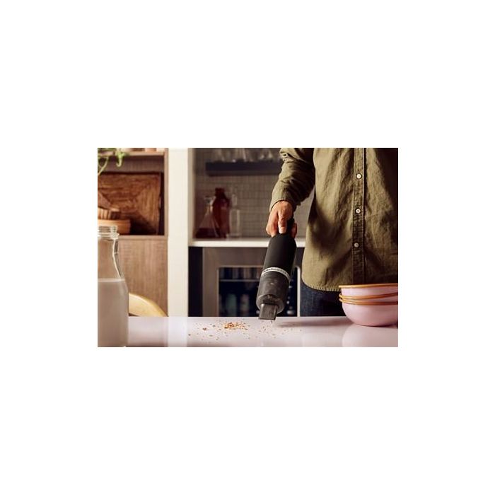 Kitchenaid Aspirador de Mano Inalámbrico 12V, Negro Mate, 2 Velocidades, Depósito 130ml 4 Kitchenaid Aspirador de Mano Inalámbrico 12V, Negro Mate, 2 Velocidades, Depósito 130ml 4