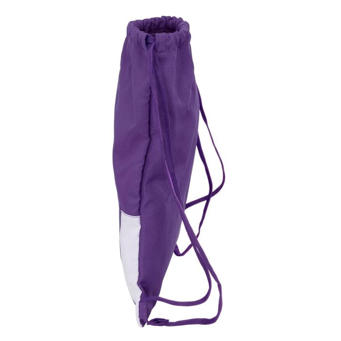 Bolsa Mochila con Cuerdas Real Valladolid C.F. Blanco Morado 35 x 40 x 1 cm 3