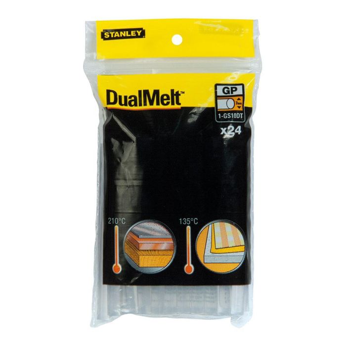 Stanley Barras de cola termofusible dual 1-gs10dt, 10cm/ø7mm, 24 unid. 0 Stanley Barras de cola termofusible dual 1-gs10dt, 10cm/ø7mm, 24 unid. 0