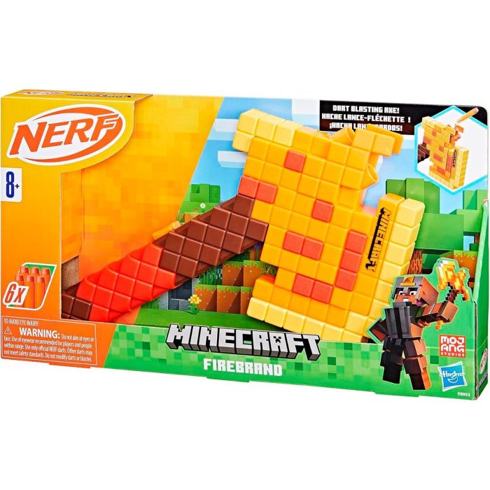 Hacha Lanzadardos Nerf Minecraft 5 F8953 Hasbro 1 Hacha Lanzadardos Nerf Minecraft 5 F8953 Hasbro 1