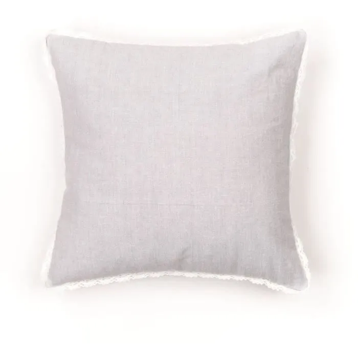 Today TOD1700240760596 Cojín CHARME Chambray x Dentelle Capucine 40 x 40 cm 2