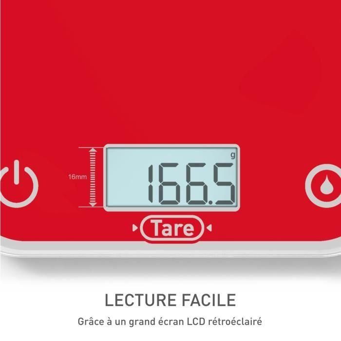 Báscula de Cocina Electrónica Tefal Optiss/ hasta 5kg/ Roja 1