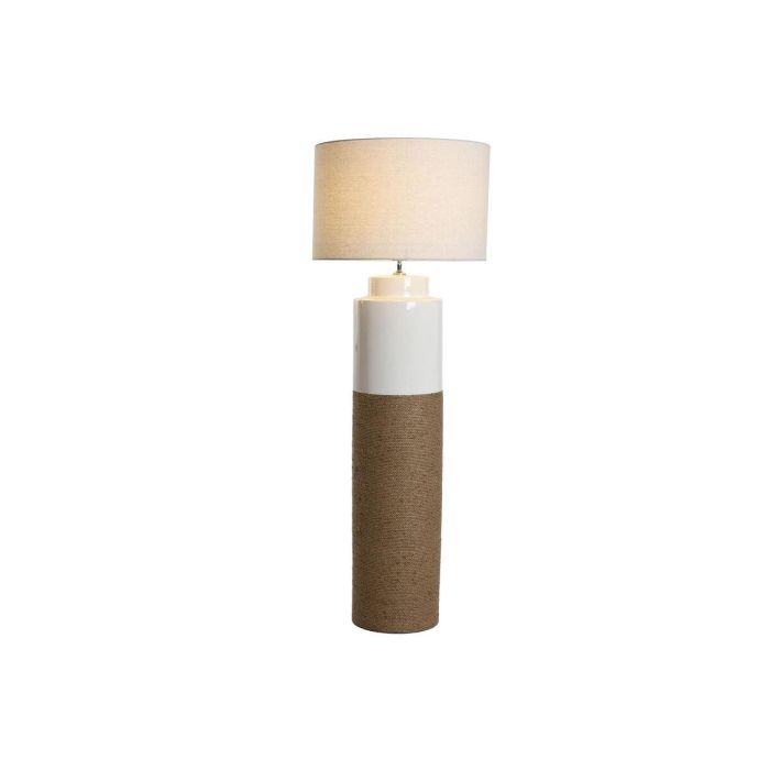 Lámpara de Pie Home ESPRIT Blanco Marrón 220 V 50 X 50 X 139,5 cm 2 Lámpara de Pie Home ESPRIT Blanco Marrón 220 V 50 X 50 X 139,5 cm 2