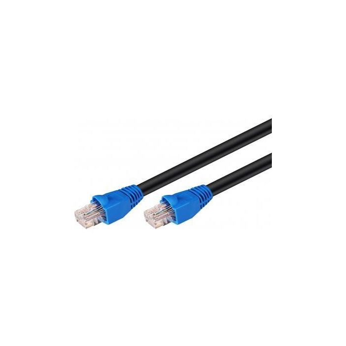 MicroConnect Cable de red exterior CAT6 U/UTP 60m negro para cámaras vigilancia, jardines y fachadas, resistente agua/UV