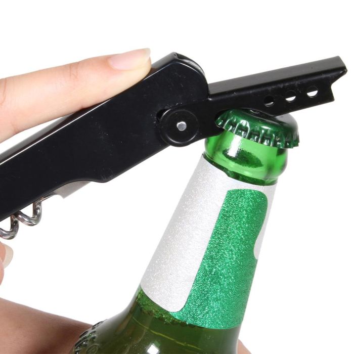 Cook Concept Sacacorchos, Descapsulador y Abridor 3 En 1 Cocktail Lounge 3.7x14.5cm 3