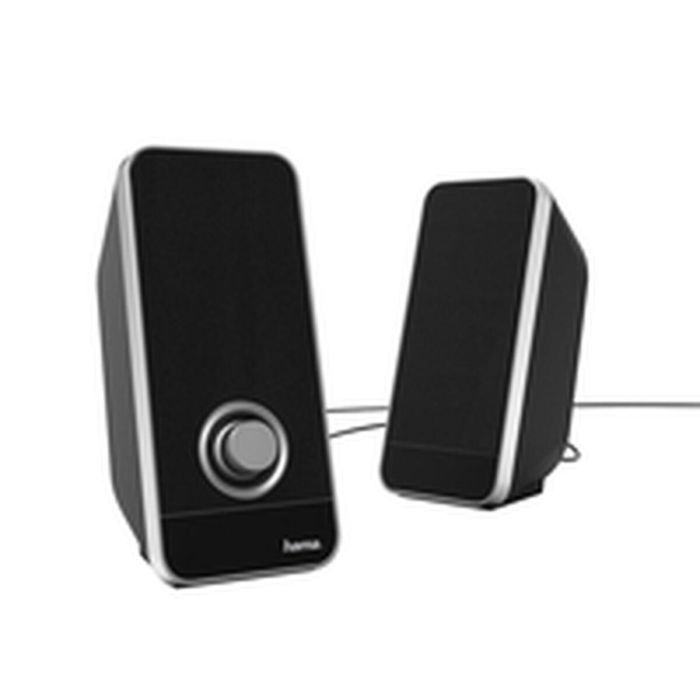 Hama Altavoces PC Sonic LS206 Negro, 2.0 Estéreo, Conexión USB 3.0 y 3.5 mm, Frecuencia 50-20000 Hz, Para Ordenador y Notebook 2