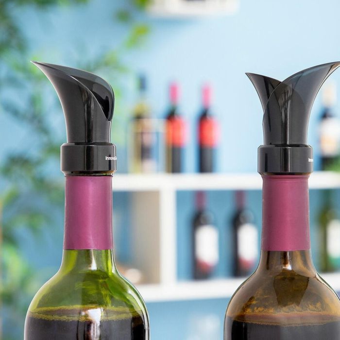 Pack Sacacorchos Eléctrico para Botellas de Vino y Tapón Dispensador Aireador de Vino 2 en 1 InnovaGoods 19