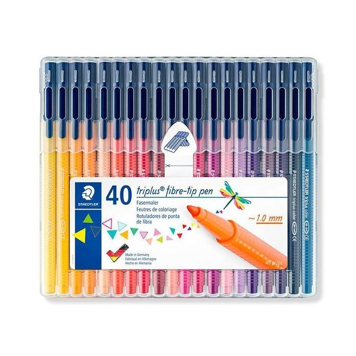 Staedtler Rotulador Punta De Fibra Triplus Color Estuche 40 Unidades Staedtler Rotulador Punta De Fibra Triplus Color Estuche 40 Unidades