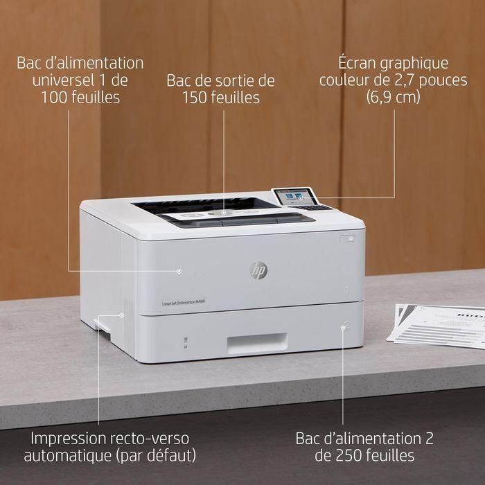HP LaserJet Enterprise M406dn Impresora Láser Monocromo con JetIntelligence 16 HP LaserJet Enterprise M406dn Impresora Láser Monocromo con JetIntelligence 16